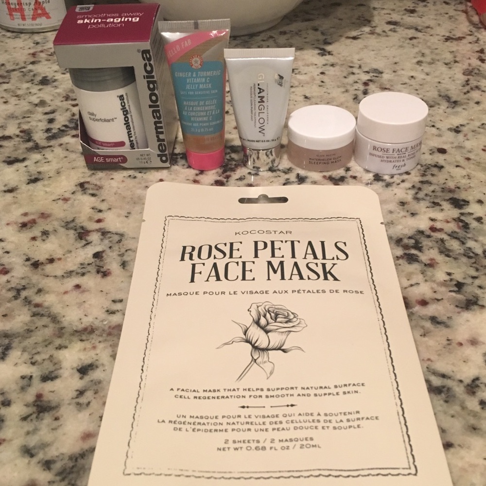 6 Mini Exfoliants/ Masks from popular brands